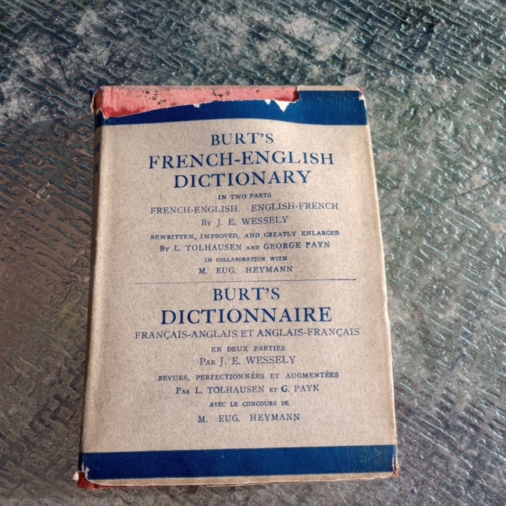 Burt's French-English and English-French Dictionary Wessely